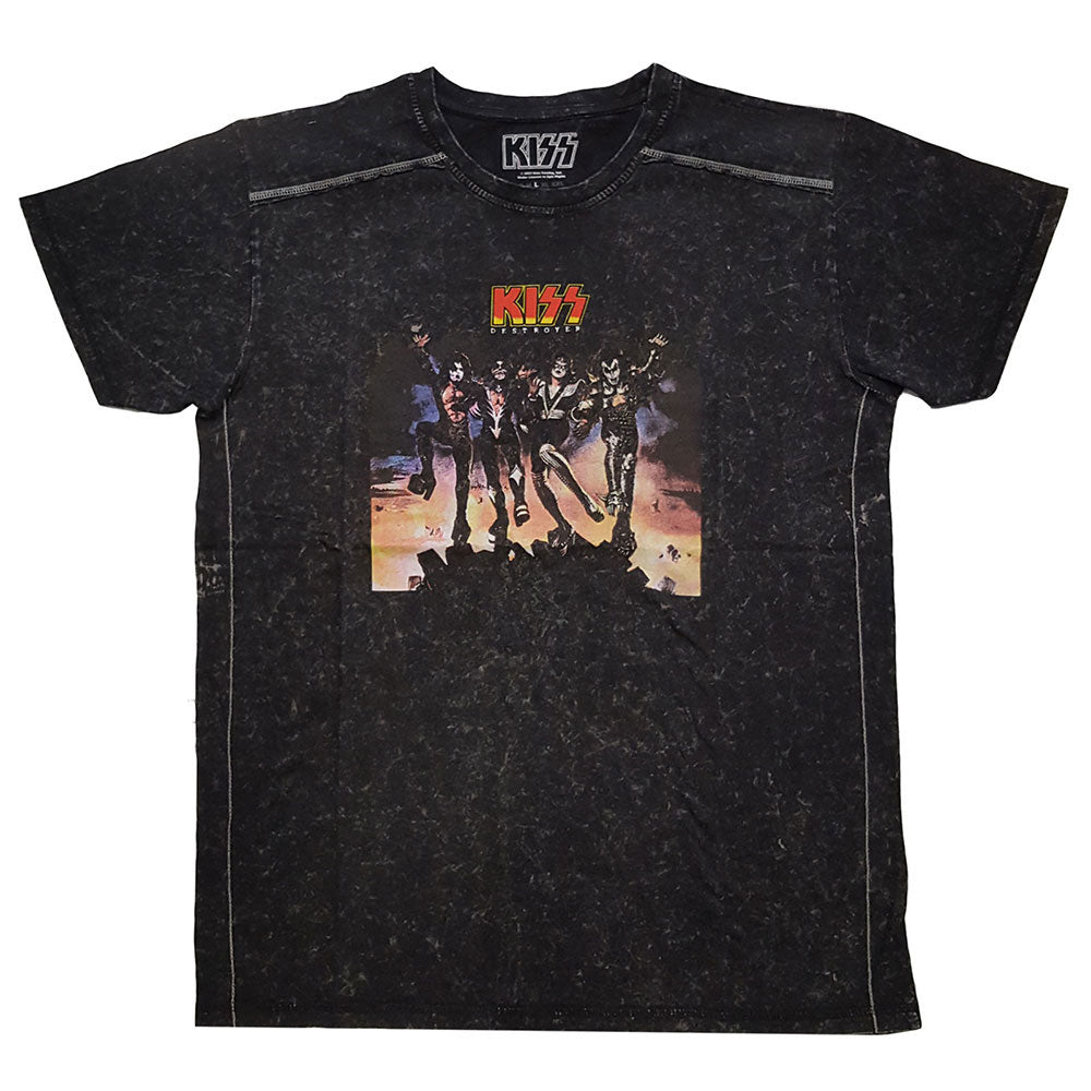 KISS Destroyer Snow Wash T-Shirt Vintage T-shirt Front