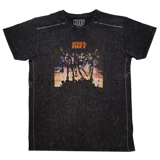 KISS Destroyer Snow Wash T-Shirt Vintage T-shirt Front