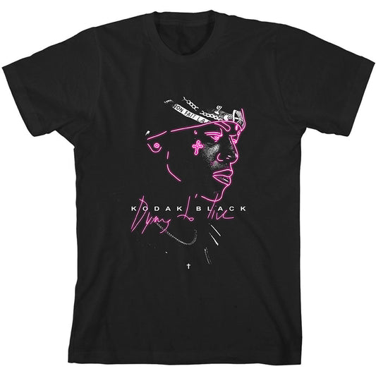 Kodak Black Neon Outline Slim Fit T-shirt Front