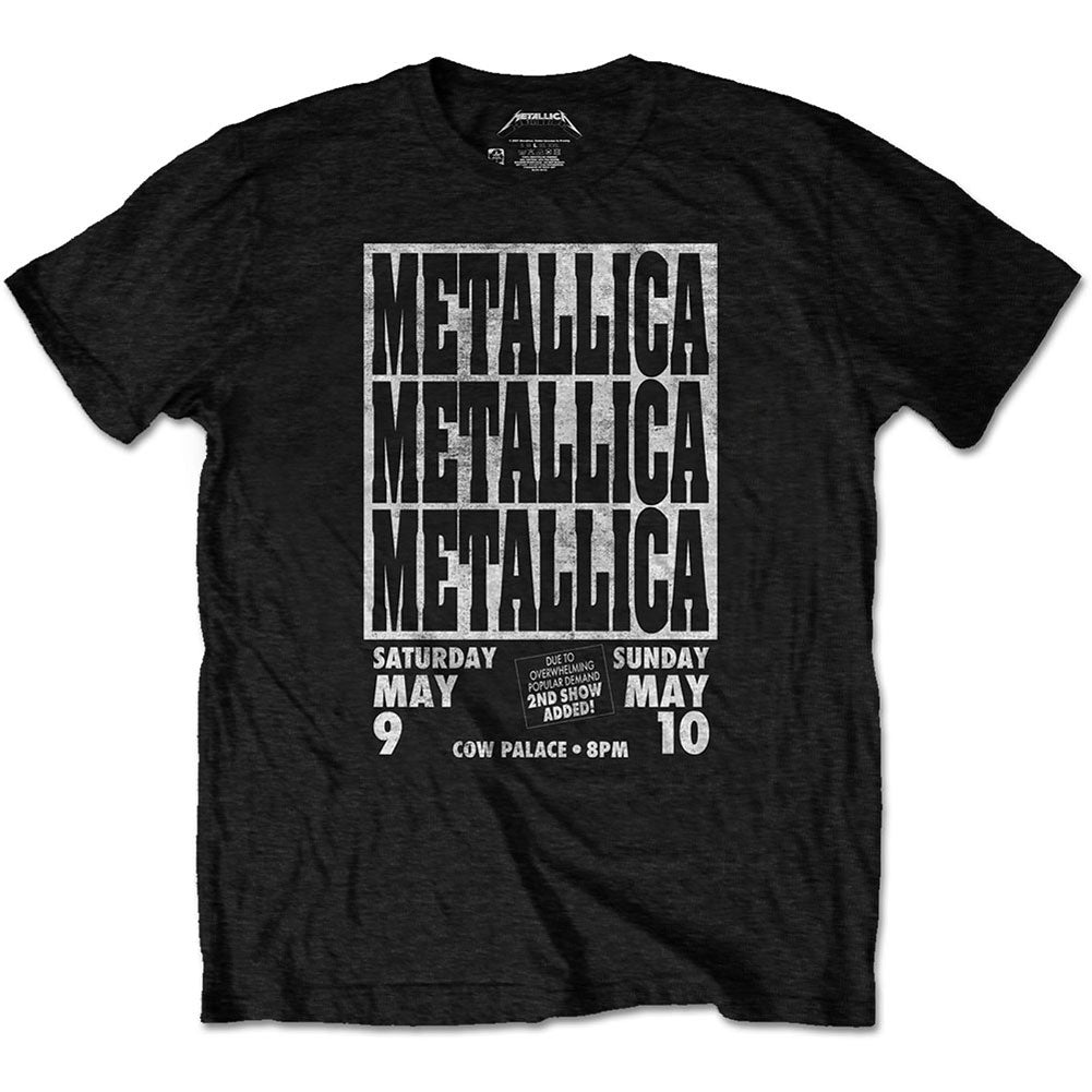Metallica Cow Palace Eco T-Shirt Vintage T-shirt Front