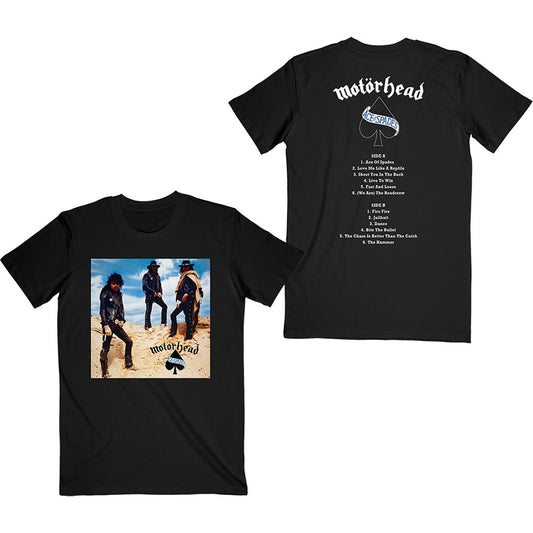 Motorhead Ace of Spades Track list (Back Print) Slim Fit T-shirt Front