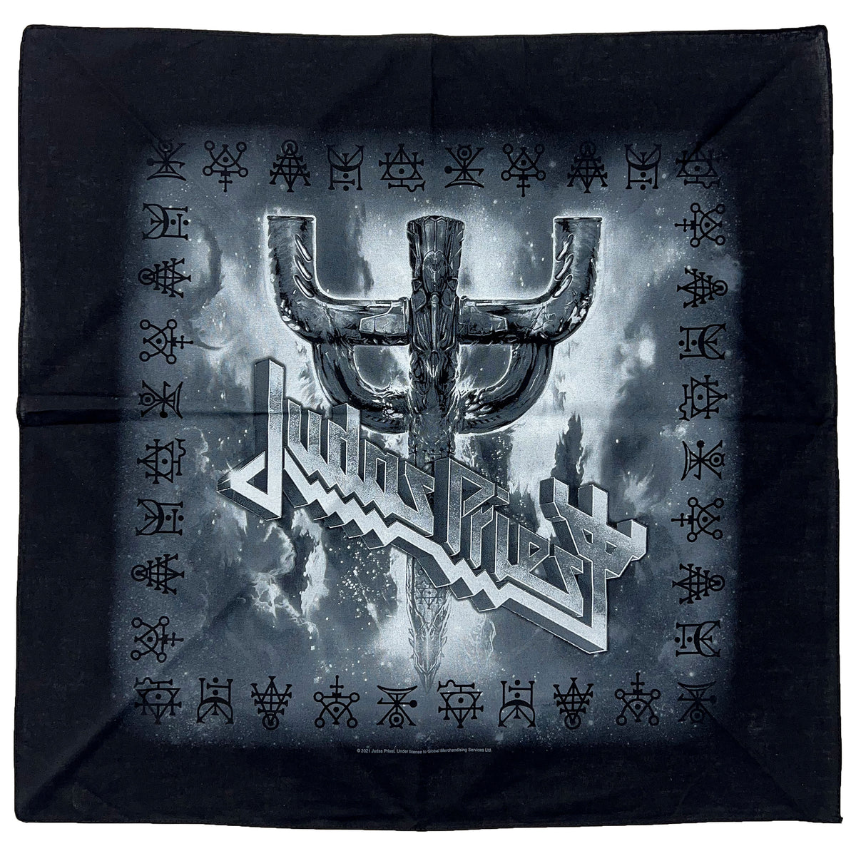 Judas Priest Logo & Fork Bandana Front