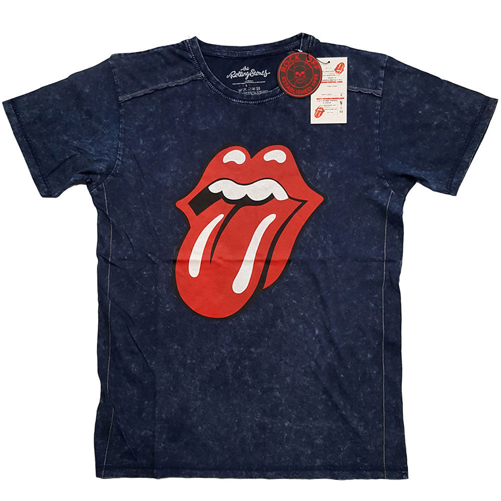 Rolling Stones Classic Tongue Snow Wash T-Shirt Vintage T-shirt Front