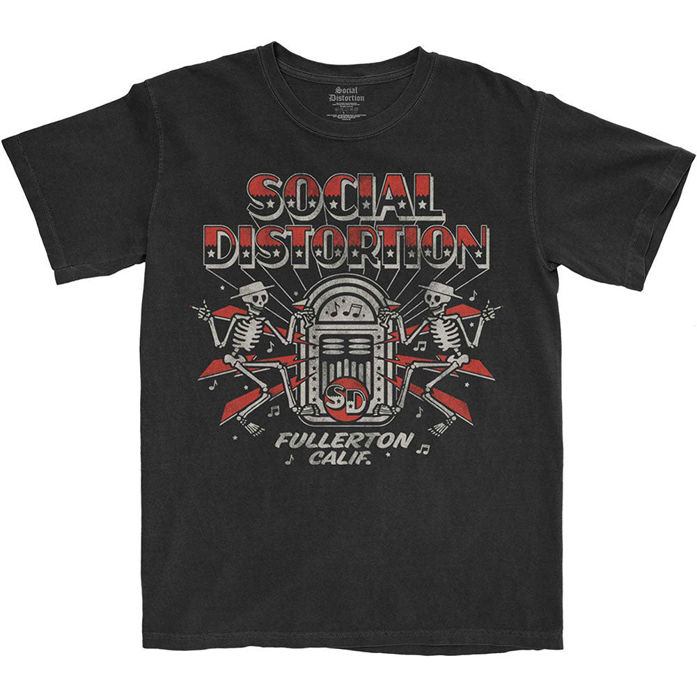 Social Distortion Jukebox Skelly Slim Fit T-shirt Front