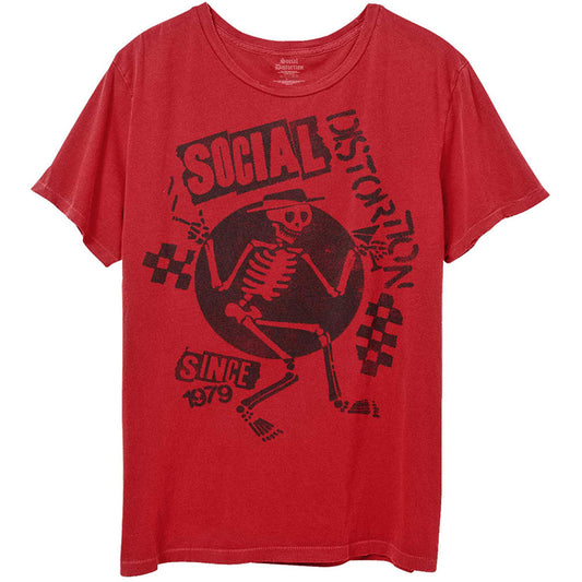 Social Distortion Speakeasy Checkerboard Slim Fit T-shirt Front