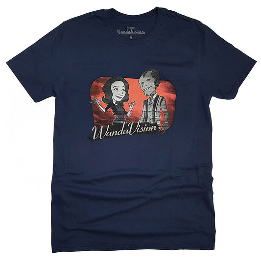 Marvel Comics WandaVision Red Logo Cartoon Slim Fit T-shirt Front