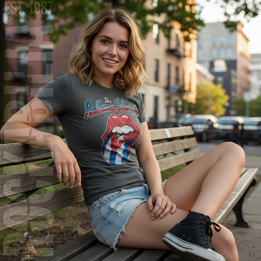 Rocks Off Cuba Ladies T-Shirt Junior Top