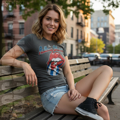 Rocks Off Cuba Ladies T-Shirt Junior Top