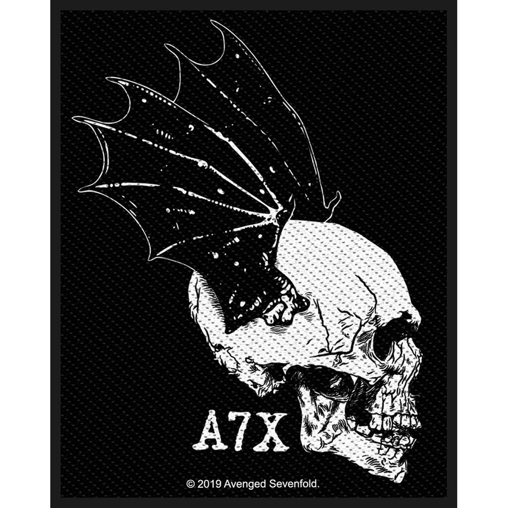 Avenged Sevenfold Skull Profile (Loose) Woven Patch Front