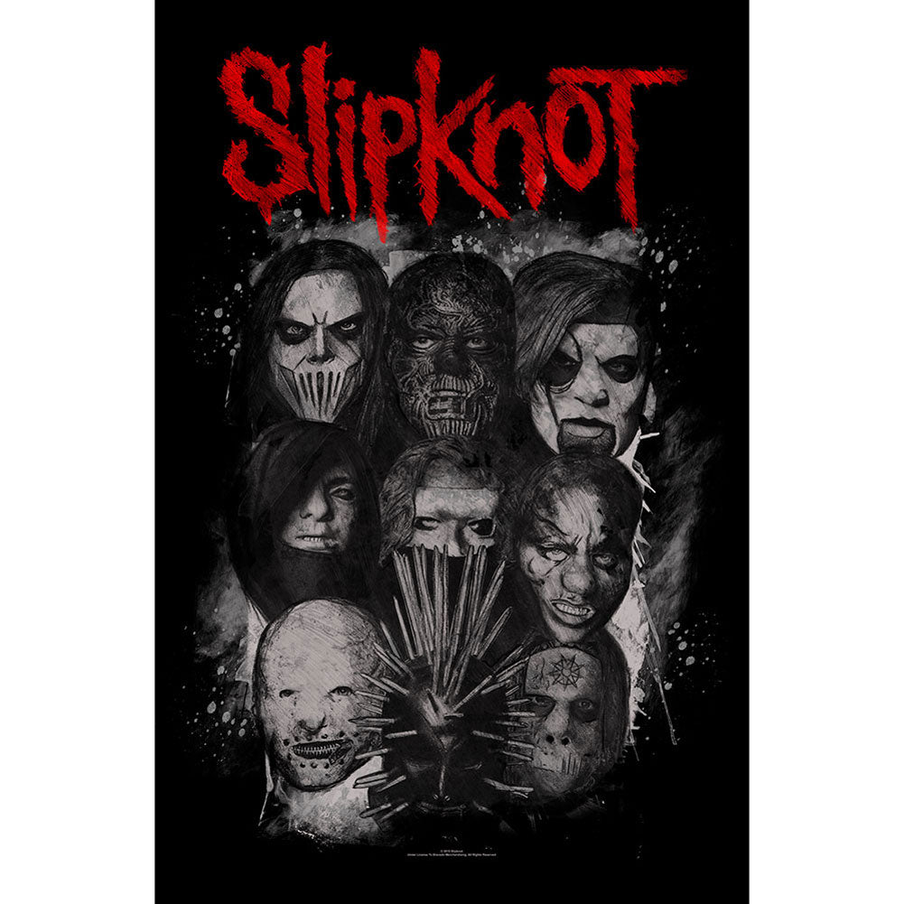 Slipknot Masks 27" x 42" Poster Flag Front