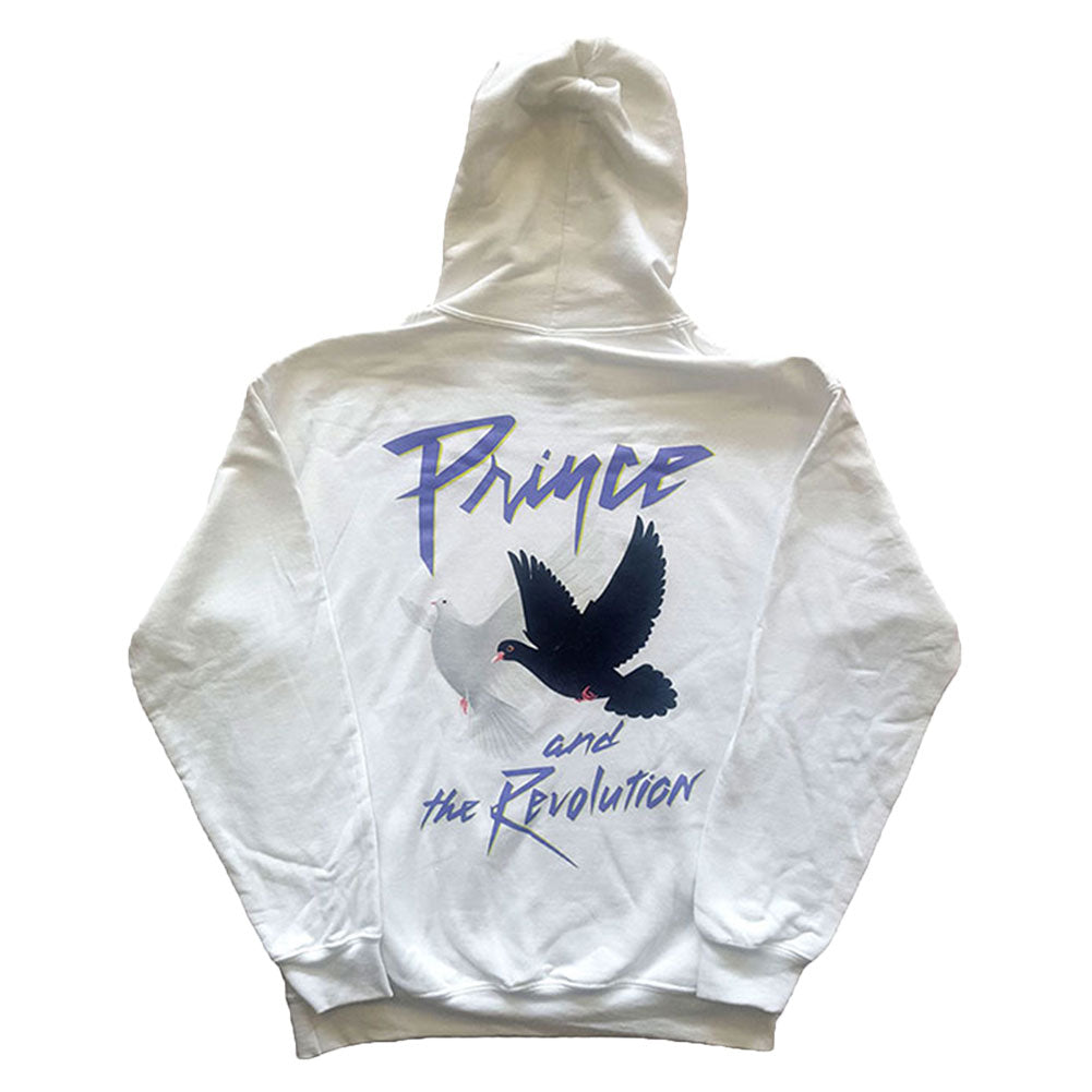 Prince Faces & Doves (Back Print) Hooded Sweatshirt Back