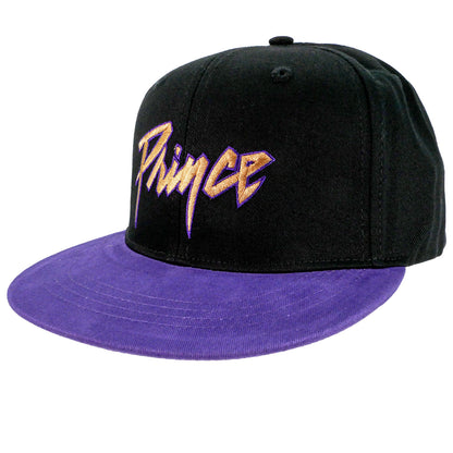 Prince Gold Logo & Symbol Snapback Baseball Cap Front