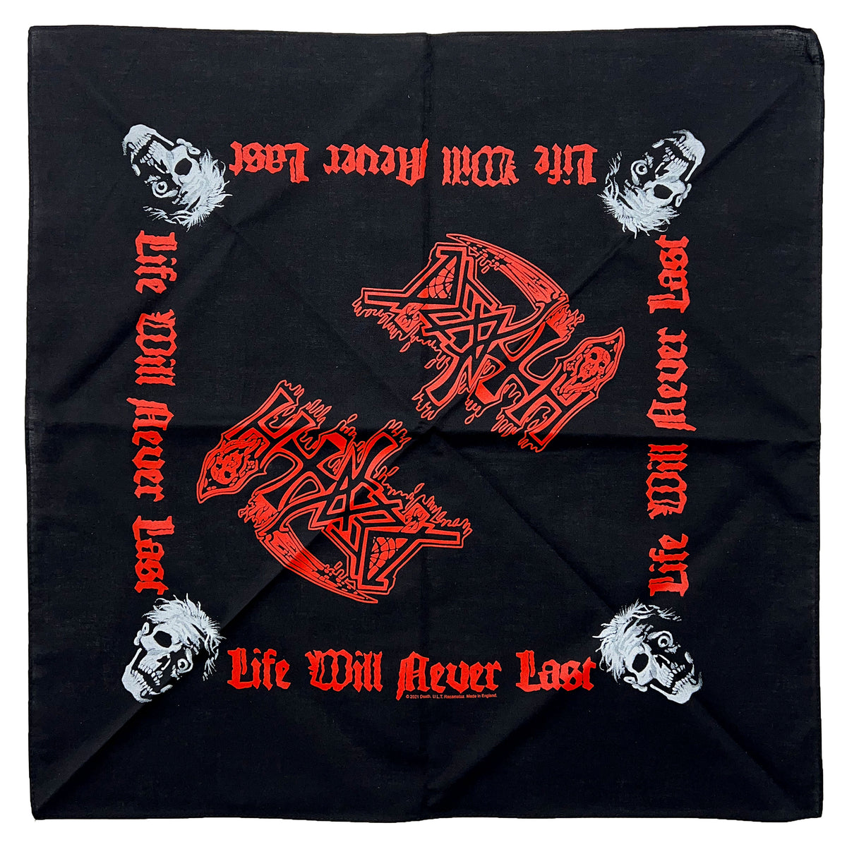 Death Life Will Never Last Bandana Front