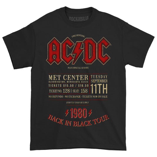 AC/DC Met Center (Rockabilia Exclusive) Slim Fit T-shirt Front