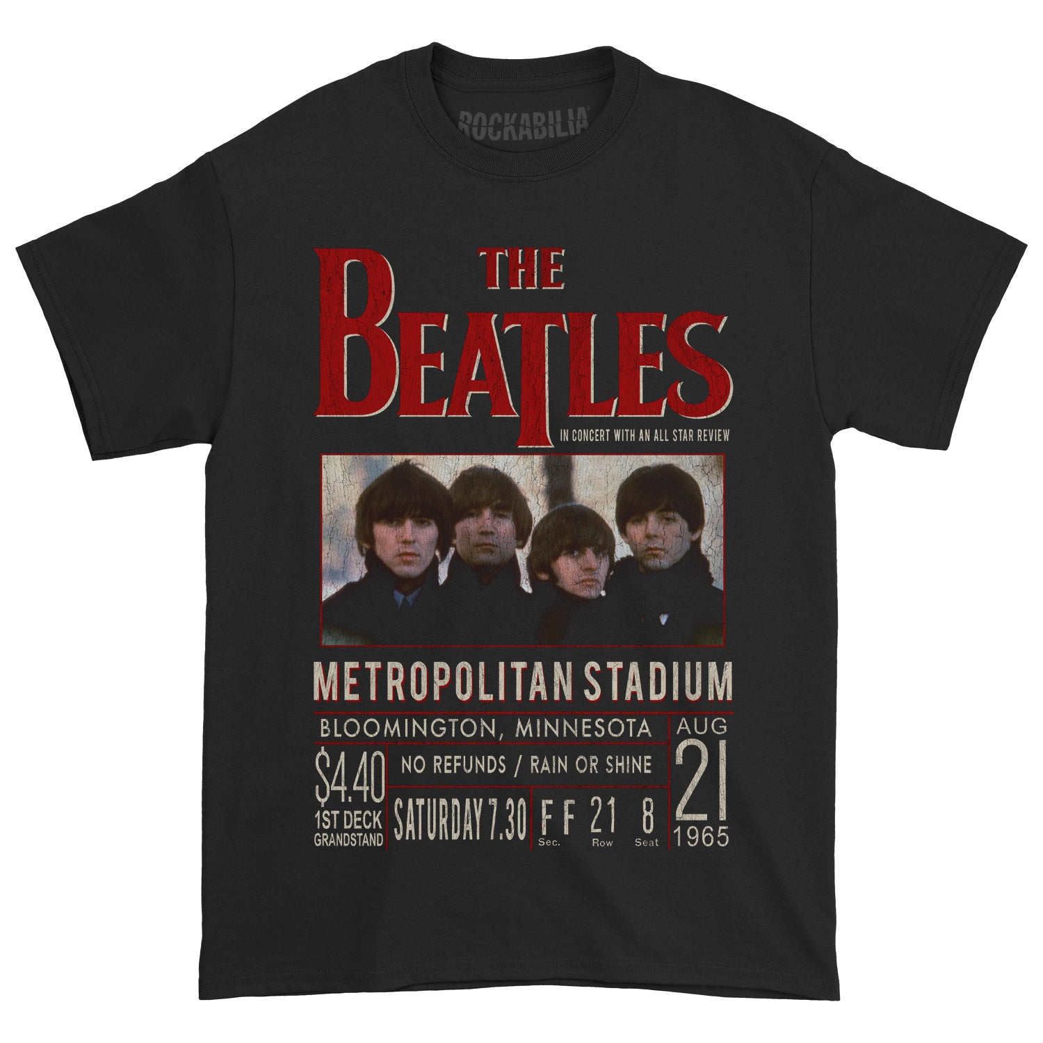 Beatles Metropolitan Stadium (Rockabilia Exclusive) Slim Fit T-shirt Front