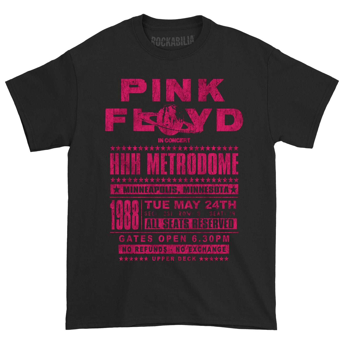 Pink Floyd HHH Metrodome (Rockabilia Exclusive) T-shirt Front