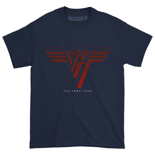 Van Halen USA 1984 Tour VH Logo (Rockabilia Exclusive) T-shirt Front
