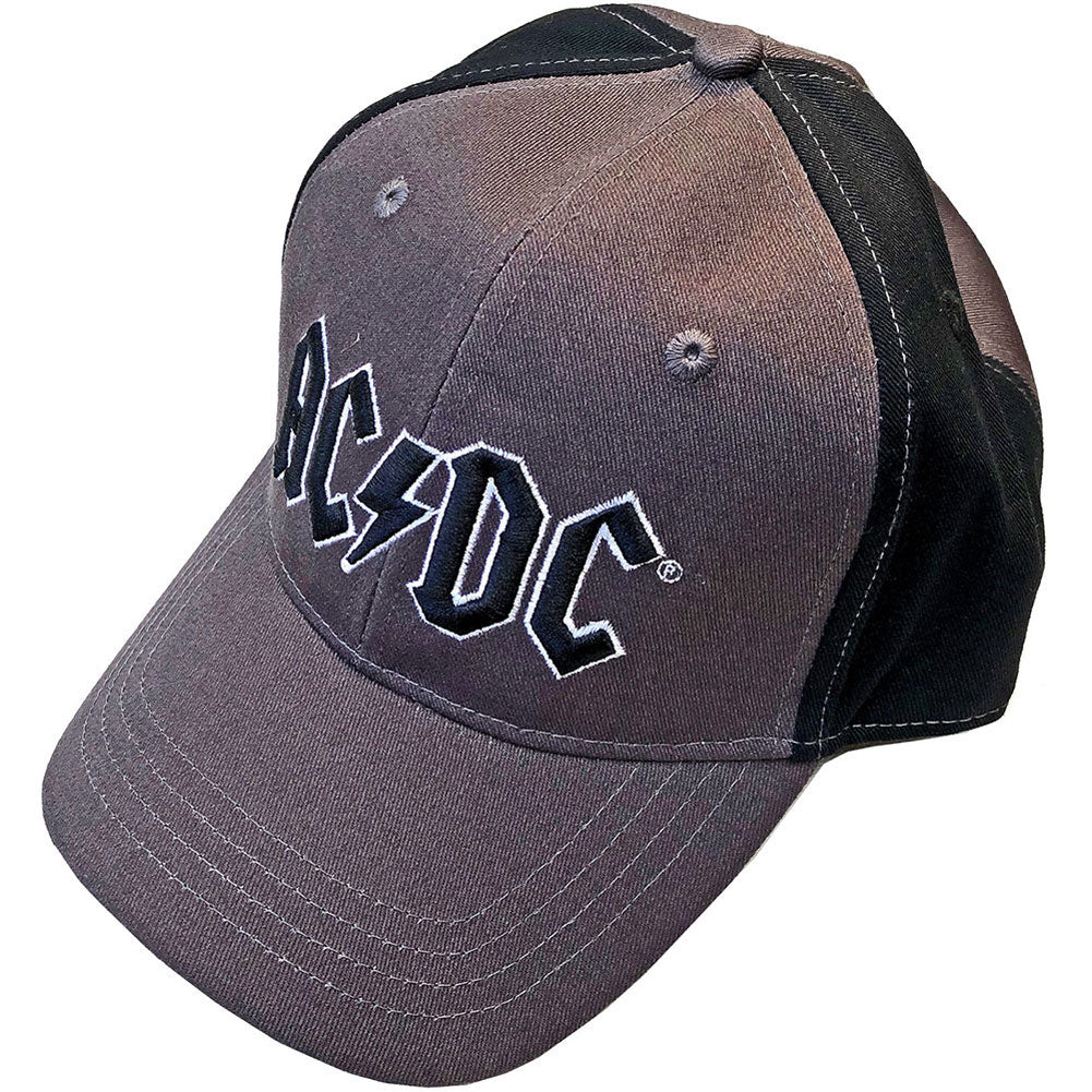 AC/DC Black Logo (2 Tone) Baseball Cap Front