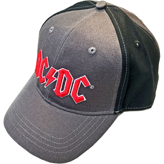 AC/DC Red Logo (2 Tone) Baseball Cap Front