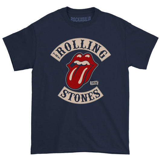Rolling Stones Tour 78 On Navy (Rockabilia Exclusive) T-shirt Front