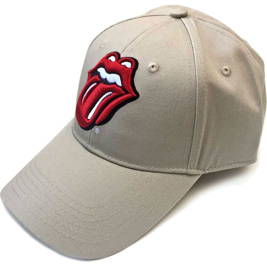 Rolling Stones Classic Tongue (Sand) Baseball Cap Front