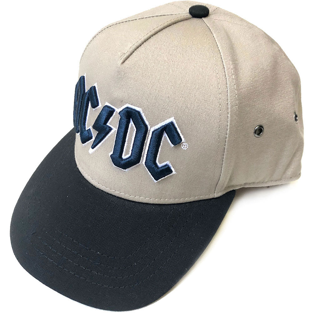 AC/DC Navy Logo Snapback Baseball Cap Front