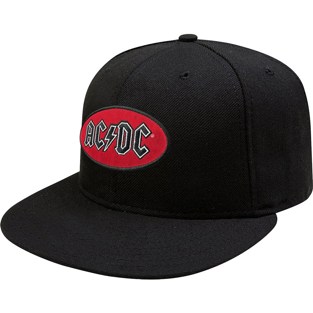 AC/DC Oval Logo Snapback Baseball Cap Front