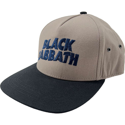 Black Sabbath Wavy Logo Snapback Baseball Cap Front