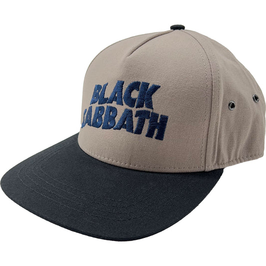 Black Sabbath Wavy Logo Snapback Baseball Cap Front