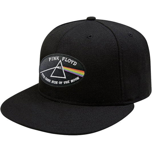 Pink Floyd The Dark Side of the Moon Black Border Snapback Baseball Cap Front