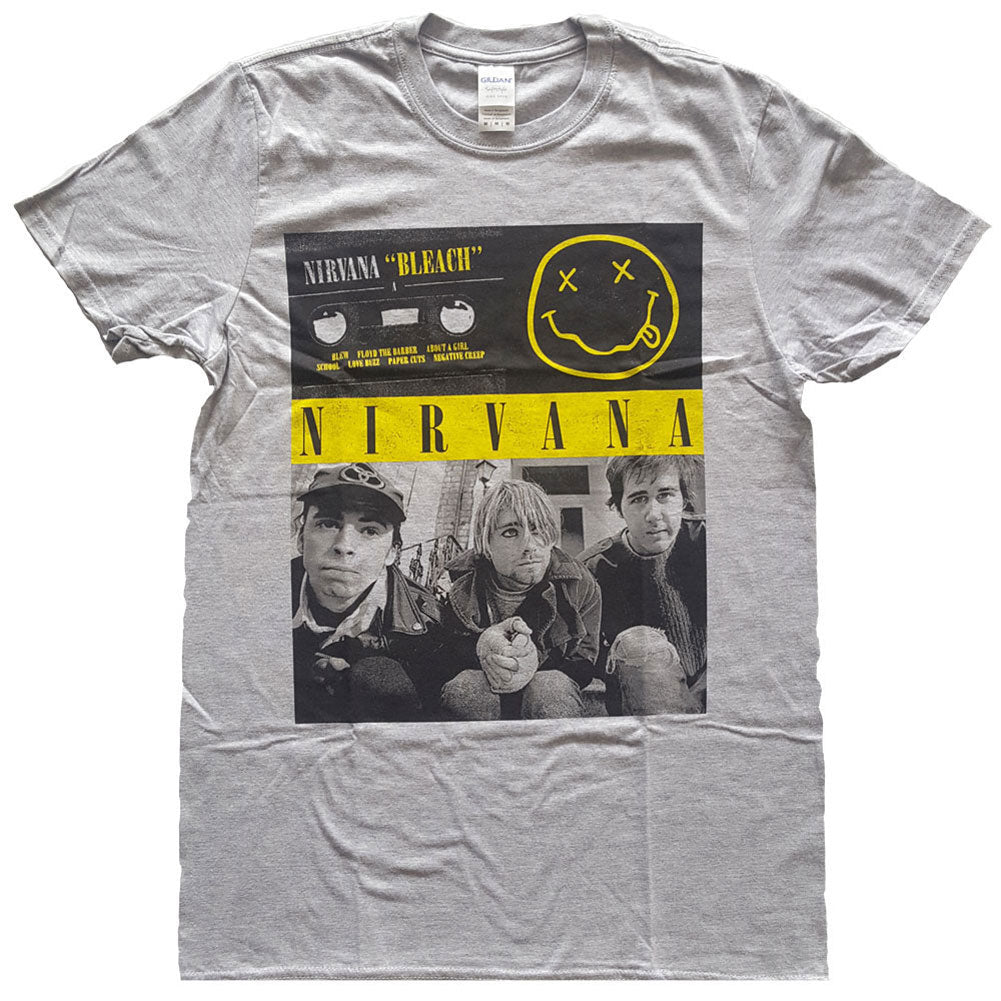 Nirvana Bleach Cassettes Slim Fit T-shirt Front
