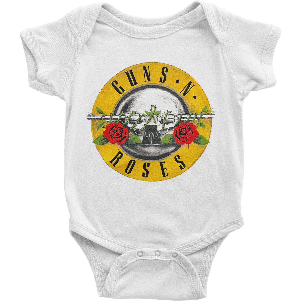 Guns N Roses Classic Logo Kids Baby Grow Bodysuit Front