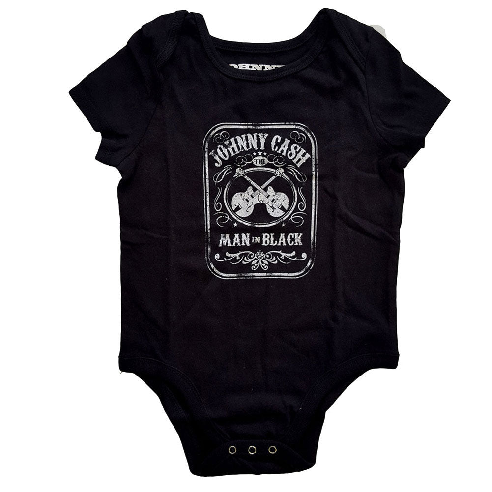 Johnny Cash Man In Black Kids Baby Grow Bodysuit Front