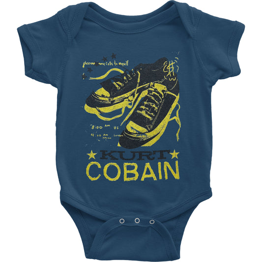 Kurt Cobain Laces Kids Baby Grow Bodysuit Front