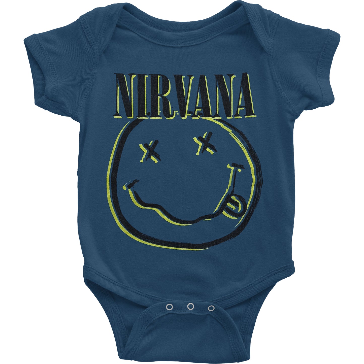 Nirvana Inverse Smiley Kids Baby Grow Bodysuit Front