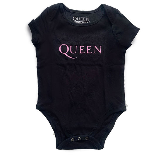 Queen Pink Logo Kids Baby Grow Bodysuit Front