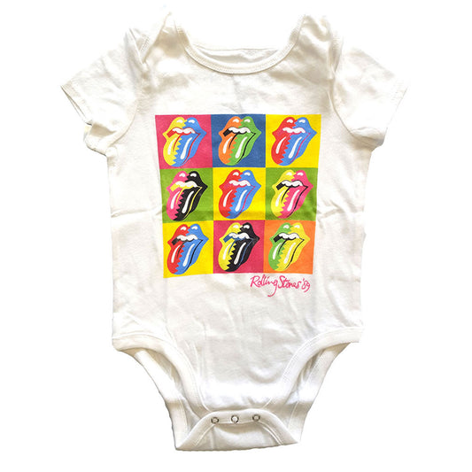 Rolling Stones Two-Tone Tongues Kids Baby Grow Bodysuit Front