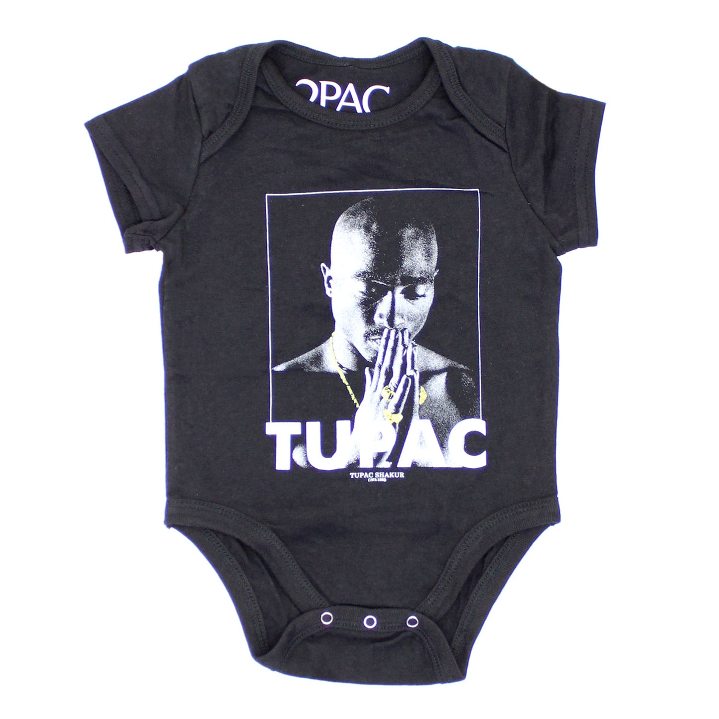 Tupac Praying Kids Baby Grow Bodysuit Front