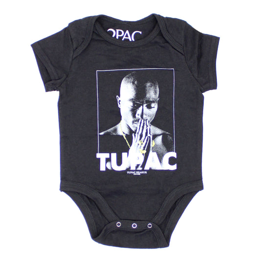 Tupac Praying Kids Baby Grow Bodysuit Front
