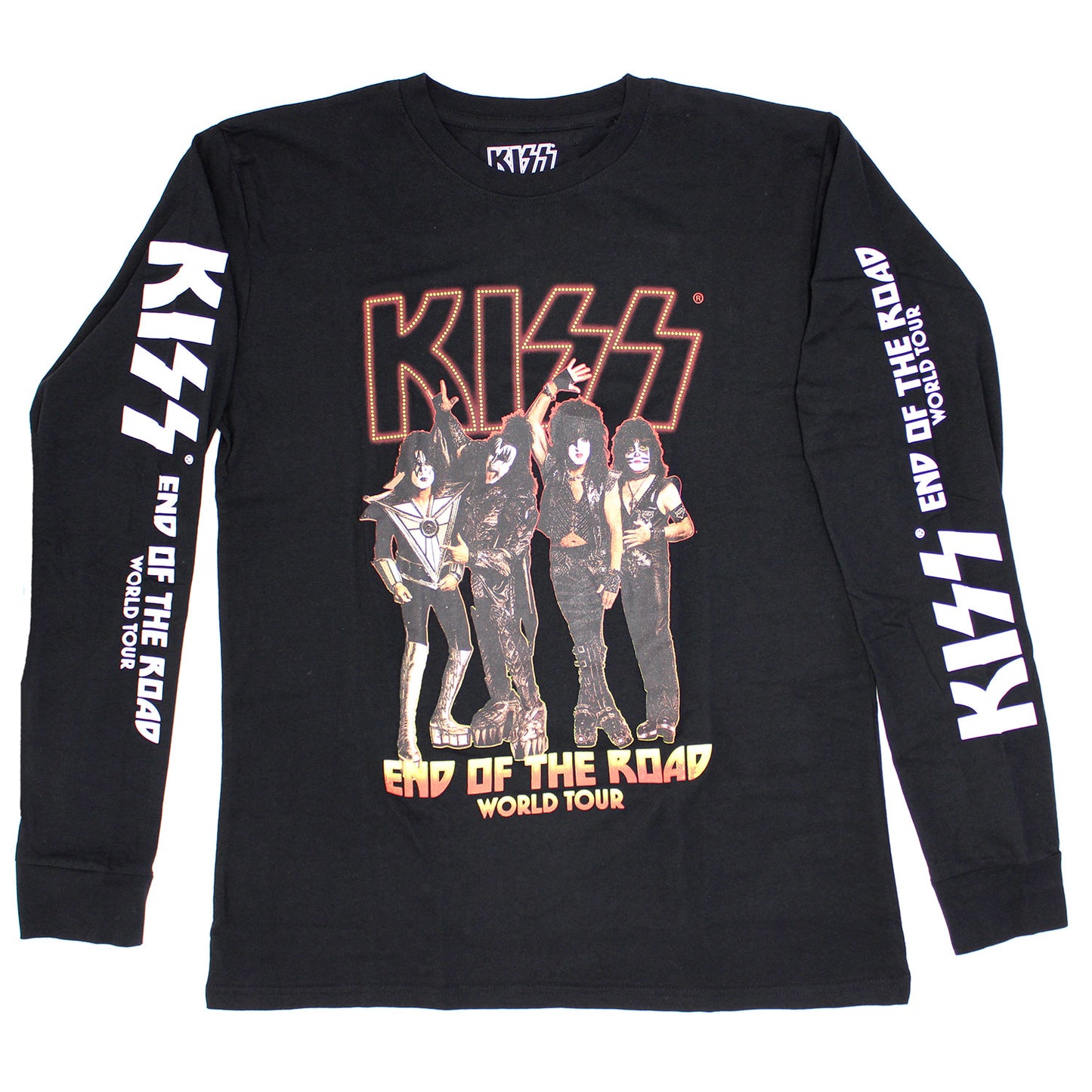 KISS End Of The Road Tour (Back & Sleeve Print) Long Sleeve Front