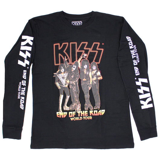KISS End Of The Road Tour (Back & Sleeve Print) Long Sleeve Front
