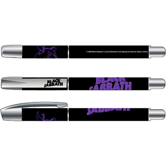 Black Sabbath Logo & Dragon Gel Pen School Supplies Front