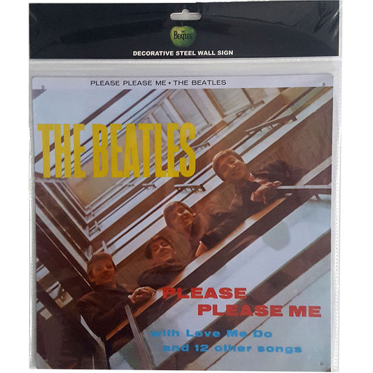 Beatles Please, Please Me Album Steel Wall Sign Tin Concert Sign Front