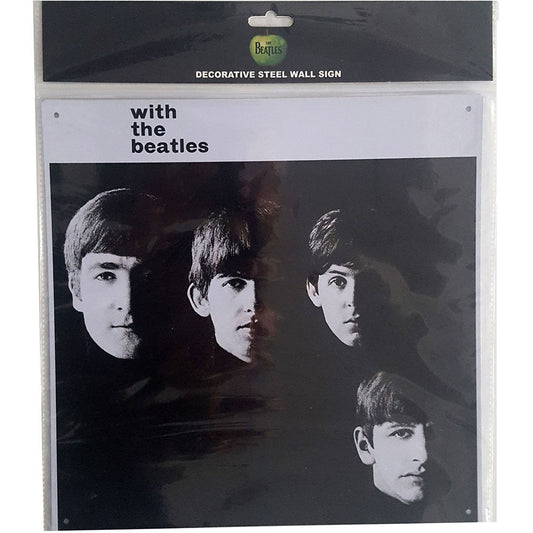 With The Beatles Steel Wall Sign Tin Concert Sign Front