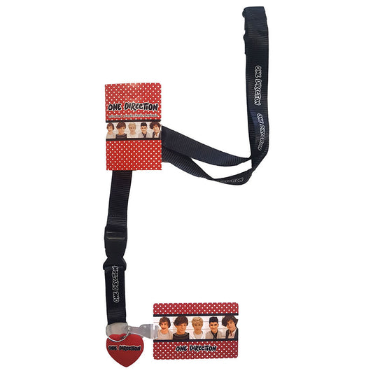 One Direction Heart & Head Shots Lanyard Front