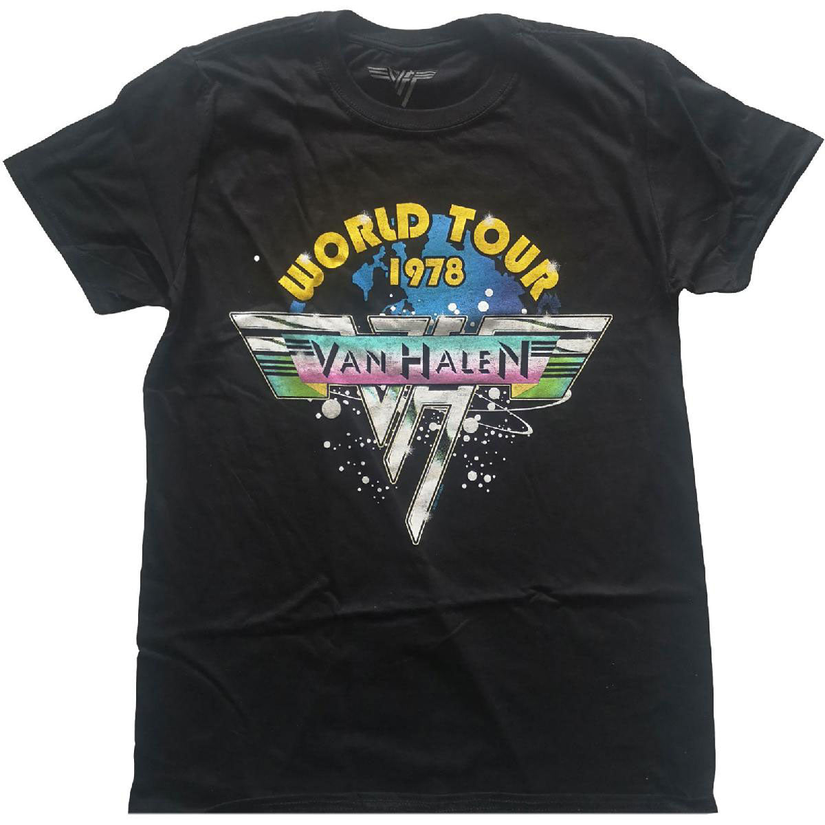 Van Halen World Tour '78 Full Colour Slim Fit T-shirt Front