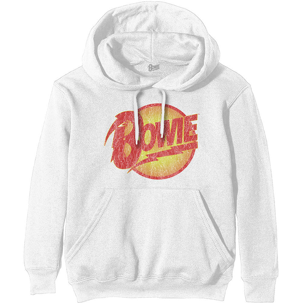 David Bowie Vintage Diamond Dogs Logo Hooded Sweatshirt Front