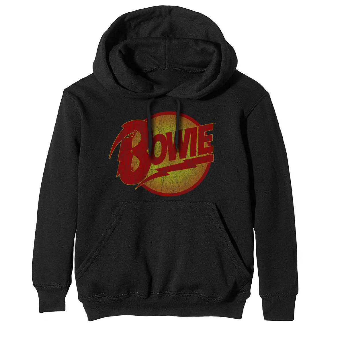 David Bowie Vintage Diamond Dogs Logo Hooded Sweatshirt Front