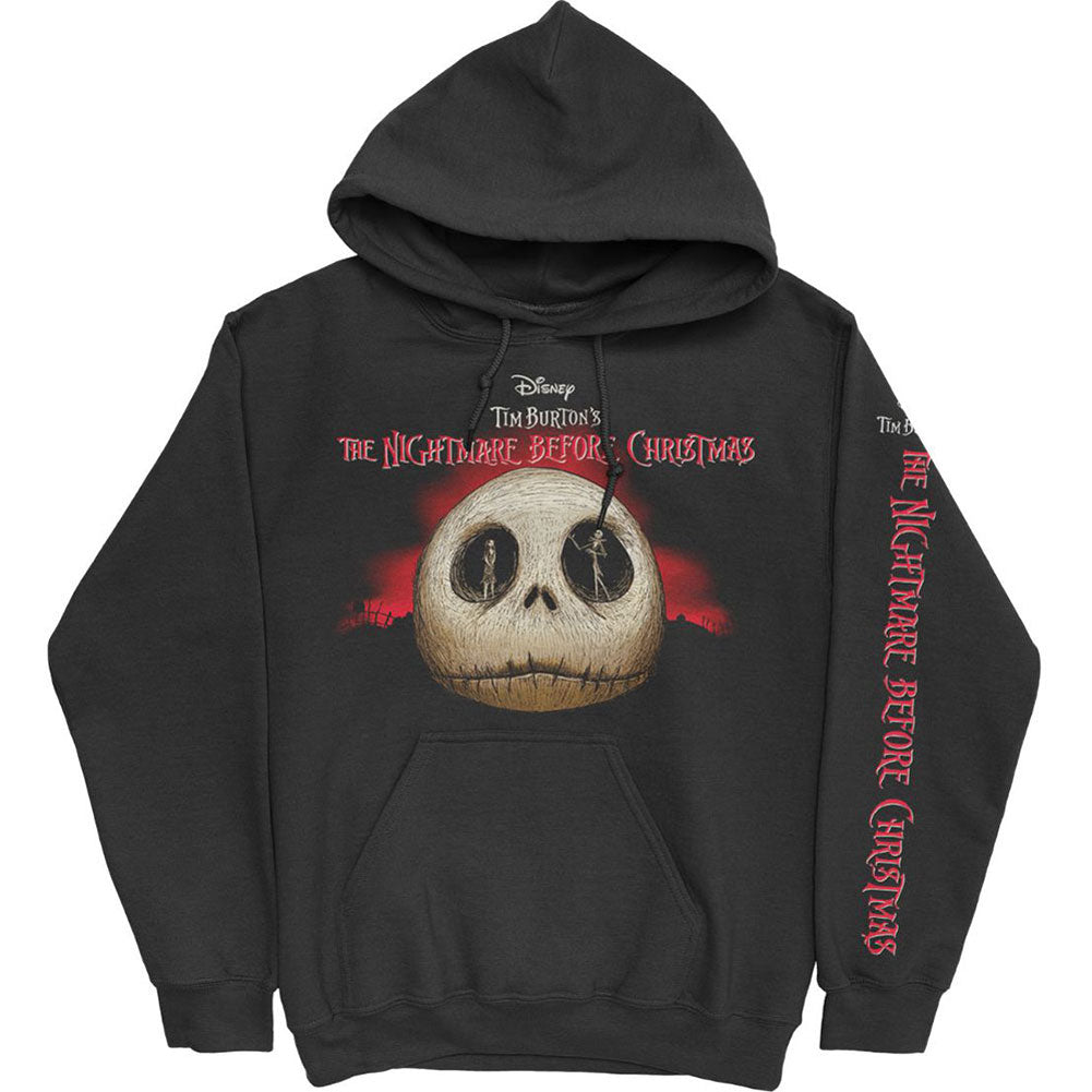 Nightmare Before Christmas Jack Skull Eyes Hooded Sweatshirt Front