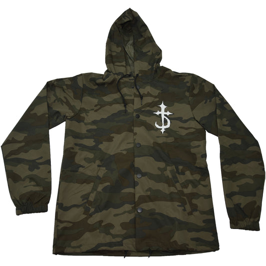 Devil Driver Bird Camo Windbreaker Jacket Windbreaker Front